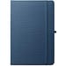 ANNE. A5 Notizbuch aus recyceltem Polyester (100% rPET) mit linierten Seiten, Blau
