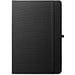ANNE. A5 Notizbuch aus recyceltem Polyester (100% rPET) mit linierten Seiten, Schwarz