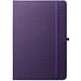 ANNE. A5 Notizbuch aus recyceltem Polyester (100% rPET) mit linierten Seiten, Violett