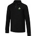 Apollo 245 g/m² Langarm Poloshirt Unisex mit Reißverschluss, schwarz, M