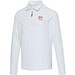 Apollo 245 g/m² Langarm Poloshirt Unisex mit Reißverschluss, weiss, M