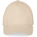 ASHTON. Kappe aus 100% Baumwolle (260gsm) mit 5 Segmenten, Beige