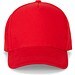 ASHTON. Kappe aus 100% Baumwolle (260gsm) mit 5 Segmenten, Rot