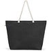 ATHENS. Strandtasche aus recycelter Baumwolle (70 %) und recyceltem Polyester (30 %) (220 g/m²), Schwarz