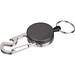 Ausziehbarer Schlüsselanhänger mit Karabiner aus Metall PEGGY, schwarz