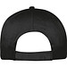AZO-freie 5 Panel Baumwoll-Baseball-Cap, schwarz