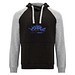 Badet zweifarbiger Kapuzenpullover für Kinder, schwarz / heather grau, 9/10
