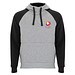 Badet zweifarbiger Kapuzenpullover Unisex, heather grau / schwarz, XS