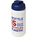 Baseline 500 ml recycelte Sportflasche mit Klappdeckel, weiß/blau