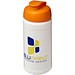 Baseline® Plus 500 ml Sportflasche mit Klappdeckel, weiß/orange