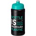 Baseline Recycelte Sportflasche, 500 ml, schwarz/aquablau