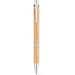 BETA BAMBOO. Kugelschreiber aus Bambus mit Clip und Details aus Metall, Natur