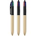 BIC® 4 Colours® Glacé Schwarz - Gold Glacé