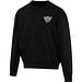 Boris Oversize Sweatshirt mit Rundhalsausschnitt aus recycelter 280 g/m2 Bio Baumwolle (OCS), unisex, schwarz, L