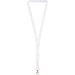 Bucks Sublimation Lanyard mit Schnappverschluss, weiss, 25mm
