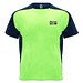 Bugatti T-Shirt Unisex aus recyceltem Material, Fluor Green / schwarz, XL