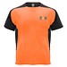 Bugatti T-Shirt Unisex aus recyceltem Material, Fluor Orange / schwarz, M