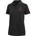 Calgary Poloshirt für Damen im Washed Look, 200 g/m2, schwarz, XS