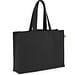 CAMDEN. Tragetasche aus Baumwolle (50%), recycelter Baumwolle (30%) und polyester (20% rPET) (280 g/m²), Schwarz