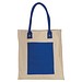 Canvas Shopper mit langen Henkeln, blau