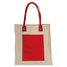 Canvas Shopper mit langen Henkeln, rot
