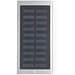 CLERK. 8'000 mAh Powerbank mit Solarpanel aus 100% recyceltem Aluminium, Satinsilber