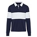 Clyde Rugby Polo Sweatshirt Unisex, navy / weiß, M