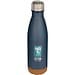 Cove 500 ml doppelwandige, vakuumisolierte Trinkflasche aus Edelstahl mit Korkdetails, hale blau