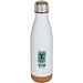 Cove 500 ml doppelwandige, vakuumisolierte Trinkflasche aus Edelstahl mit Korkdetails, weiss