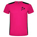 Detroit T-Shirt Unisex aus recyceltem Material, fuchsia / schwarz, 2XL