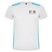 Detroit T-Shirt Unisex aus recyceltem Material, weiß / türkis, S