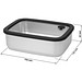 Edelstahl-Lunchbox mit Glasdeckel RILO, 1100 ml, silber/grau
