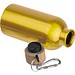 Edelstahltrinkflasche mit Karabiner, 400ml, gelb