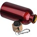 Edelstahltrinkflasche mit Karabiner, 400ml, rot