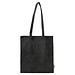 Einkaufstasche mit langen Henkeln aus recycelter Baumwolle und RPET  , schwarz
