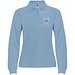 Estrella Langarm Poloshirt für Damen, himmelblau, 2XL