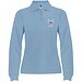 Estrella Langarm Poloshirt für Damen, himmelblau, S