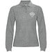 Estrella Langarm Poloshirt für Damen, Marl Grey, M