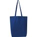 Fairtrade Baumwolltasche mit Bodenfalte PIOTR, dunkelblau