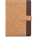 FIELDING. Mappe A5 aus Kork und recyceltem Polyester (100 % rPET) mit abnehmbarem Notizblock, Natur