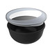 Food-Bowl ToGo, Classic, 1,0 l, schlichtes schwarz/transparent-milchig