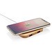 Zertifiziertes kabelloses 5W-Charger aus Bambus mit USB, braun