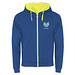 Fuji Kaputzensweatjacke Unisex, royalblau / Fluor Yellow, 2XL