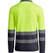 Sicherheits-Langarm-Poloshirt, L, Grau/Neon-Gelb