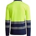 Sicherheits-Langarm-Poloshirt, XL, Marineblau/Neon-Gelb