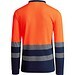 Sicherheits-Langarm-Poloshirt, XXL, Marineblau/Neon-Orange