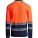 Sicherheits-Langarm-Poloshirt, XXXL, Marineblau/Neon-Orange