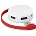 GARDNER. HUB mit Kabel und 4 USB-A-Anschlüssen aus ABS, Rot