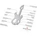 Geschenkartikel: ROMINOX® Key Tool Guitar / Gitarre (19 Funktionen) im Motiv-Mäppchen Große Helden, silber