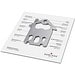 Geschenkartikel: ROMINOX® Key Tool House / Haus (21 Funktionen) im Motiv-Mäppchen Danke, silber
